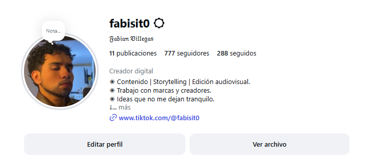 Perfil de Instagram de fabisit0