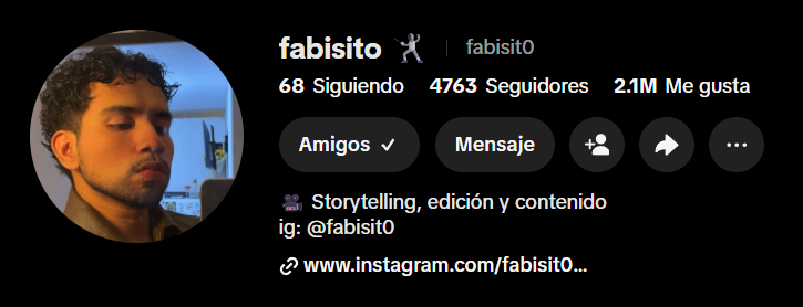 Perfil de TikTok de fabisito