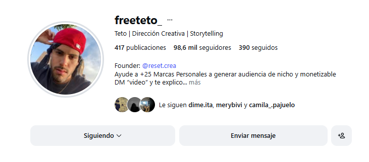 Perfil de freeteto